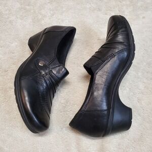 Earth Spirit Bleack Leather Pumps Heel Shoes 7.5 Classic Office Neutral Capsule